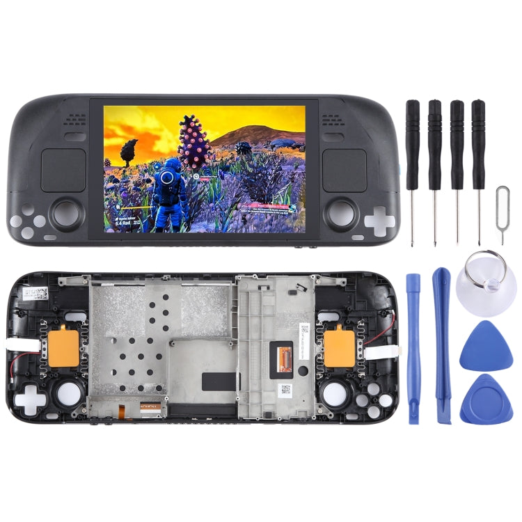 Pour Steam Deck Original LCD Screen Digitizer Assemblage complet avec cadre Version givrée