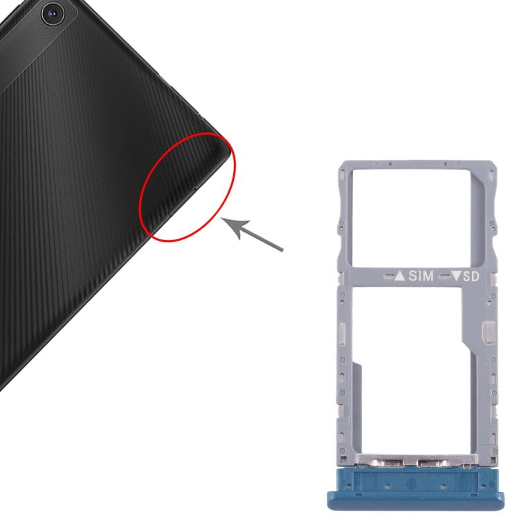 Pour TCL Tab 8 4G Plateau de carte SIM d'origine + Plateau de carte Micro SD