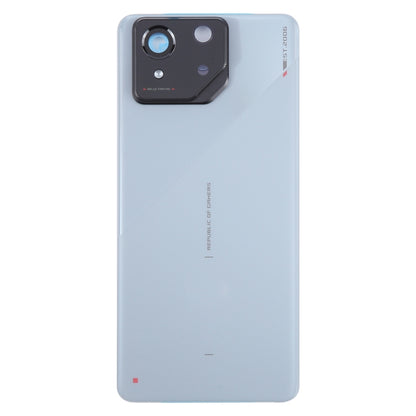 Pour Asus ROG Phone 8 AI2401 Couvercle arrière de batterie en verre d'origine avec couvercle d'objectif d'appareil photo