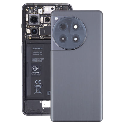 Pour OnePlus Ace 3 PJE110 Cache arrière de batterie en verre d'origine avec objectif d'appareil photo