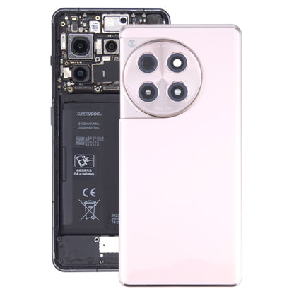 Pour OnePlus Ace 3 PJE110 Cache arrière de batterie en verre d'origine avec objectif d'appareil photo