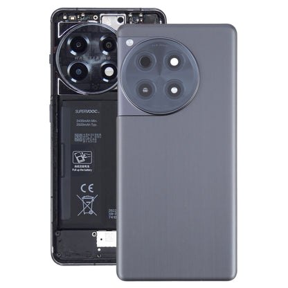 Pour OnePlus 12R CPH2609 CPH2585 Couvercle arrière de batterie en verre d'origine avec objectif d'appareil photo