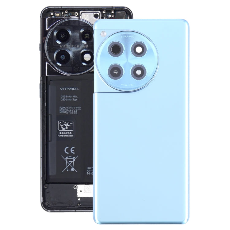 Pour OnePlus 12R CPH2609 CPH2585 Couvercle arrière de batterie en verre d'origine avec objectif d'appareil photo