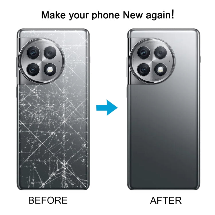 Pour OnePlus Ace 2 Pro PJA110 Cache arrière de batterie en verre d'origine avec objectif d'appareil photo