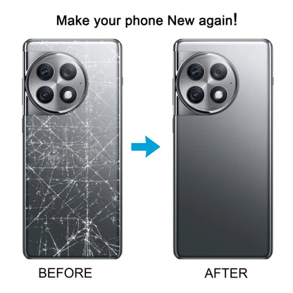 Pour OnePlus Ace 2 Pro PJA110 Cache arrière de batterie en verre d'origine avec objectif d'appareil photo