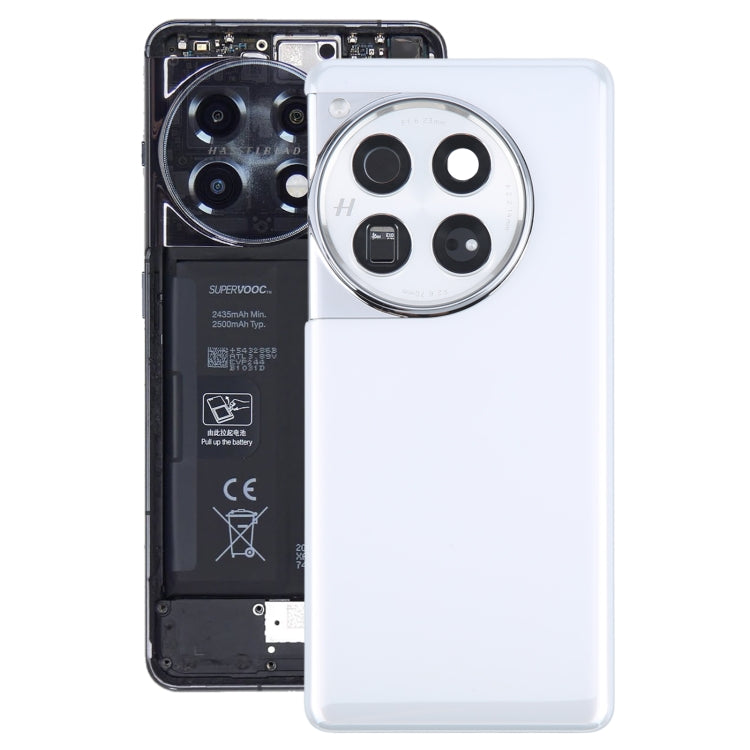 Pour OnePlus 12 PJD110 CPH2573 CPH2581 Couvercle arrière de batterie en verre d'origine avec objectif d'appareil photo