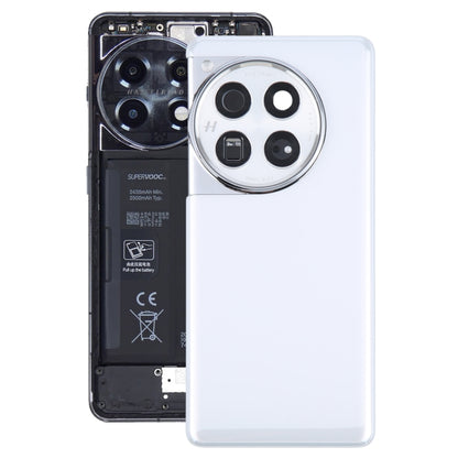 Pour OnePlus 12 PJD110 CPH2573 CPH2581 Couvercle arrière de batterie en verre d'origine avec objectif d'appareil photo