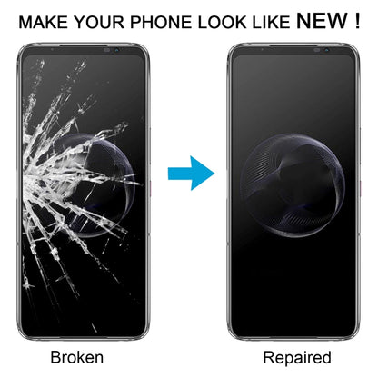 Pour Asus ROG Phone 7 Ultimate AI2205 Écran avant Lentille extérieure en verre avec adhésif optiquement transparent OCA