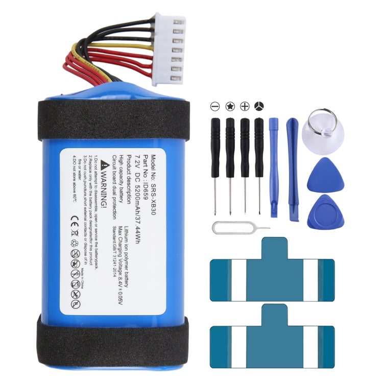 Batterie de remplacement 7,2 V 5 200 mAh ID770 ID659 pour Sony SRS-XB40 SRS-XB41 SRS-XB3 SRS-XB30
