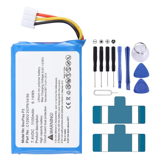 Batterie de remplacement 1100mAh C129D2 pour Bang&Olufsen B&O BeoPlay P2