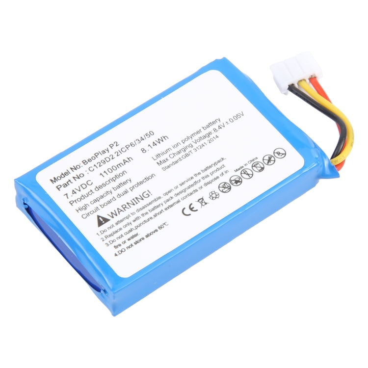 Batterie de remplacement 1100mAh C129D2 pour Bang&Olufsen B&O BeoPlay P2
