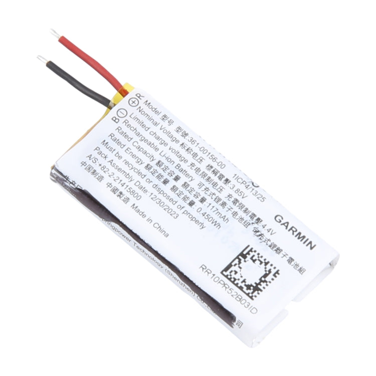 Batterie de remplacement 117 mAh 361-00156-00 pour Garmin
