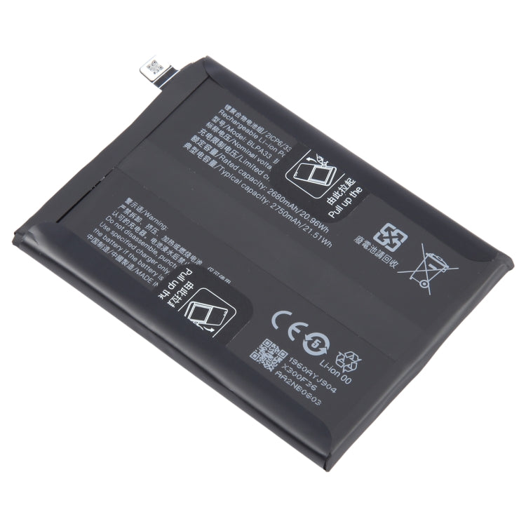 Batterie de remplacement BLPA33 2680 mAh pour OnePlus Ace 3