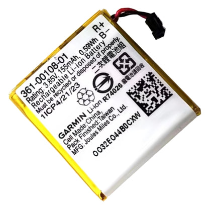 Batterie de remplacement 155 mAh 361-00108-01 pour Garmin Vivoactive 3 / Vivoactive3 Music