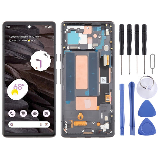 Pour Google Pixel 7A G82U8 OLED LCD Écran Numériseur Assemblage Complet avec Cadre