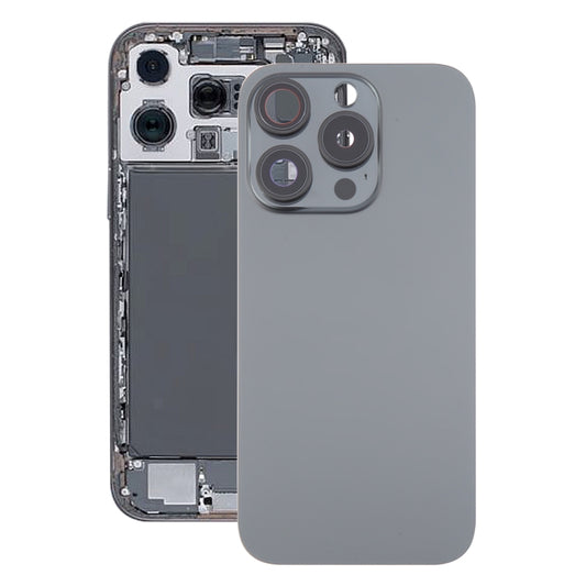 Pour iPhone 16 Pro Coque arrière de batterie d'origine en verre avec couvercle d'objectif d'appareil photo