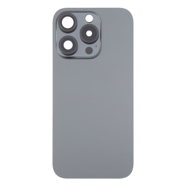 Pour iPhone 16 Pro Coque arrière de batterie d'origine en verre avec couvercle d'objectif d'appareil photo