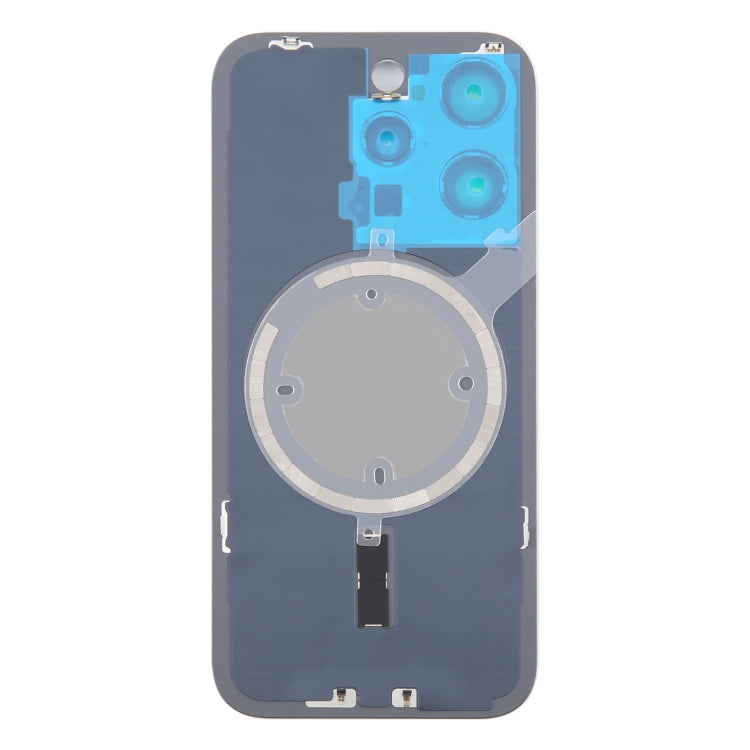 Pour iPhone 16 Pro Coque arrière de batterie en verre d'origine avec couvercle d'objectif d'appareil photo + aimant MagSafe