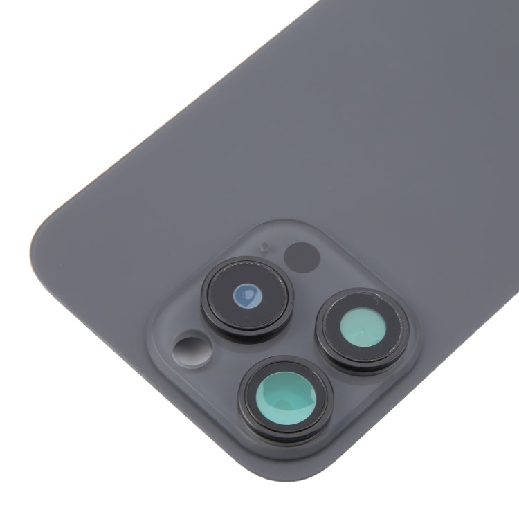 Pour iPhone 16 Pro Coque arrière de batterie en verre d'origine avec couvercle d'objectif d'appareil photo + aimant MagSafe