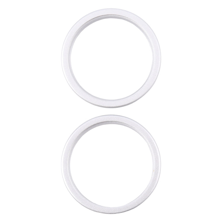 Pour iPhone 16 2 pièces/ensemble lentille en verre de caméra arrière anneau de protection extérieur en métal