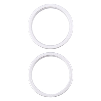 Pour iPhone 16 2 pièces/ensemble lentille en verre de caméra arrière anneau de protection extérieur en métal