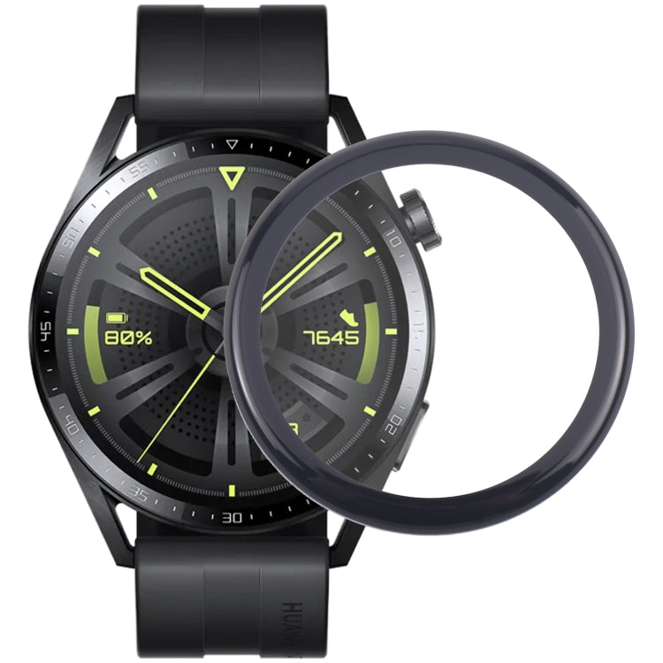 Pour Huawei Watch GT 3 MIL-B19 Lentille extérieure en verre d'écran avant d'origine avec adhésif optiquement transparent OCA