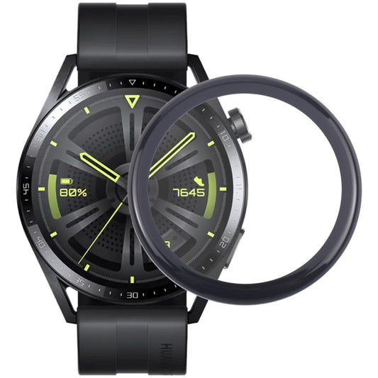 Pour Huawei Watch GT 3 MIL-B19 Lentille extérieure en verre d'écran avant d'origine avec adhésif optiquement transparent OCA