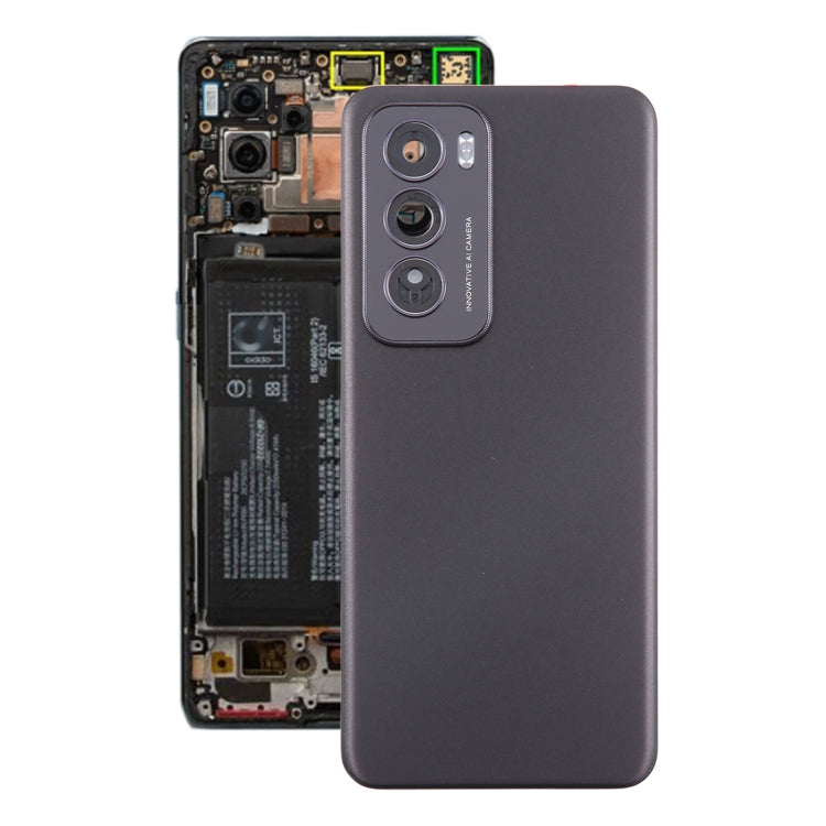 Pour OPPO Reno12 Global Original Cache arrière de batterie avec cache d'objectif d'appareil photo