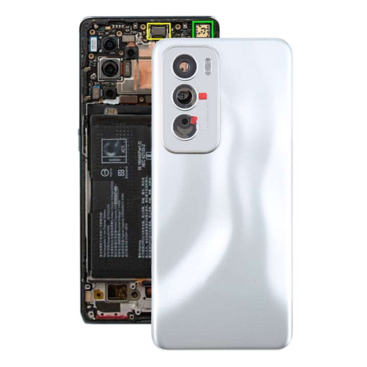 Pour OPPO Reno12 Global Original Cache arrière de batterie avec cache d'objectif d'appareil photo