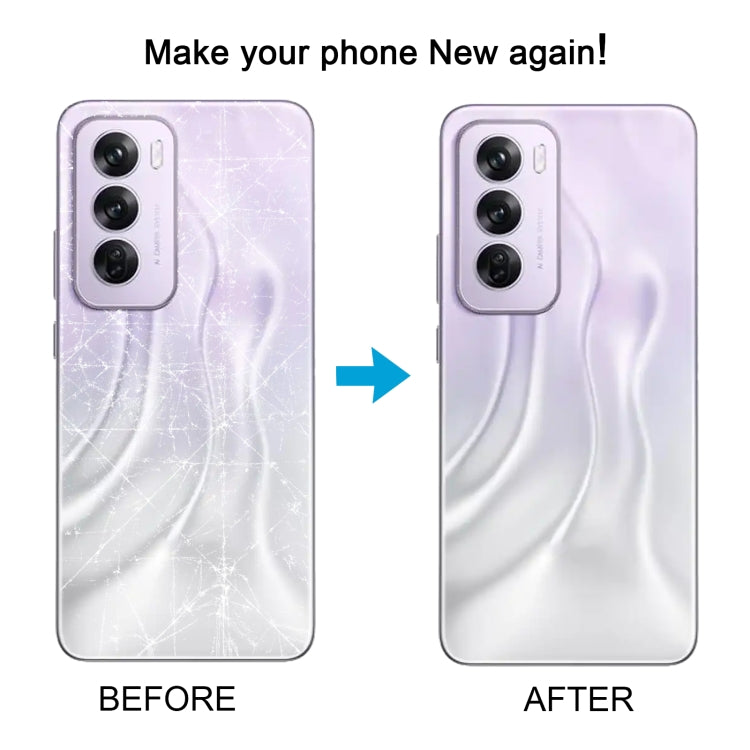 Pour OPPO Reno12 Global Original Cache arrière de batterie avec cache d'objectif d'appareil photo