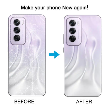 Pour OPPO Reno12 Global Original Cache arrière de batterie avec cache d'objectif d'appareil photo