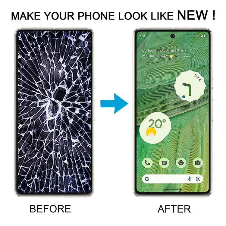 Pour Google Pixel 7 GVU6C GQML3 GO3Z5 OLED LCD Écran Numériseur Assemblage Complet avec Cadre