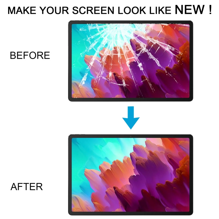 Pour Lenovo Xiaoxin Pad Pro 12,7 pouces 2024 TB375FC Écran avant Lentille extérieure en verre avec adhésif optiquement transparent OCA