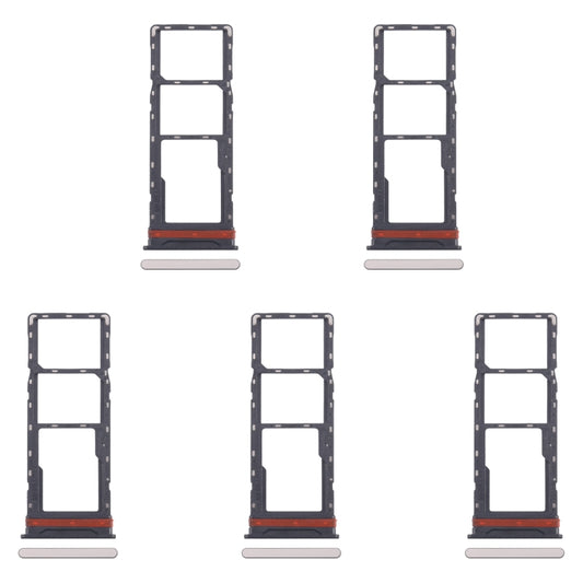 Pour Infinix Hot 40 X6836 5pcs Plateau de carte SIM + Plateau de carte SIM + Plateau de carte Micro SD