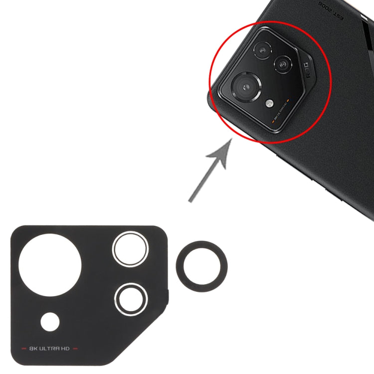 Pour Asus ROG Phone 8 Pro AI2401 AI2401_A Objectif de la caméra arrière