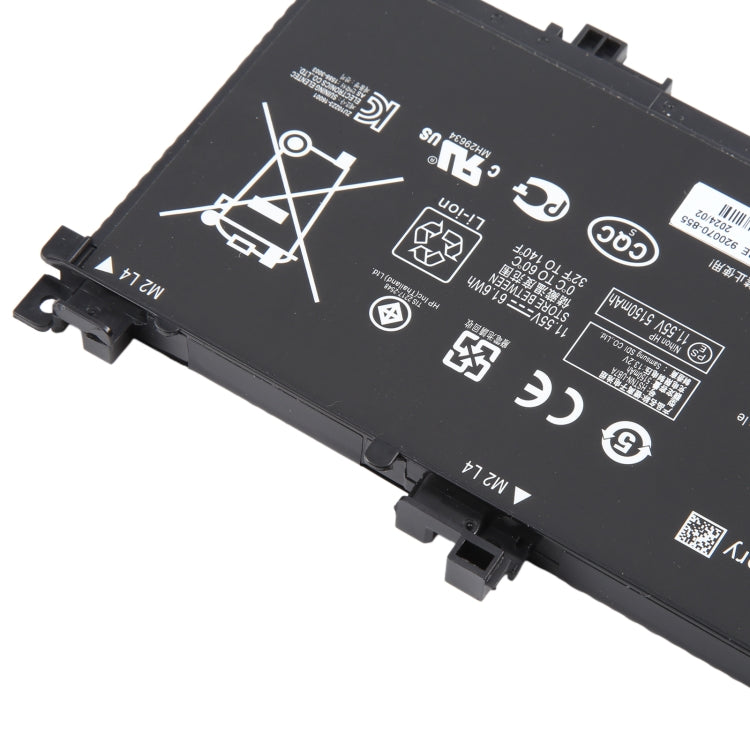 Batterie Li-ion 11,55 V 61,6 Wh 5150 mAh pour HP OMEN 15-bc011TX 15-bc012TX 15-bc013TX 15-AX015TX AX017TX TPN-Q173 HSTNN-UB7A 849910-850 TE03XL