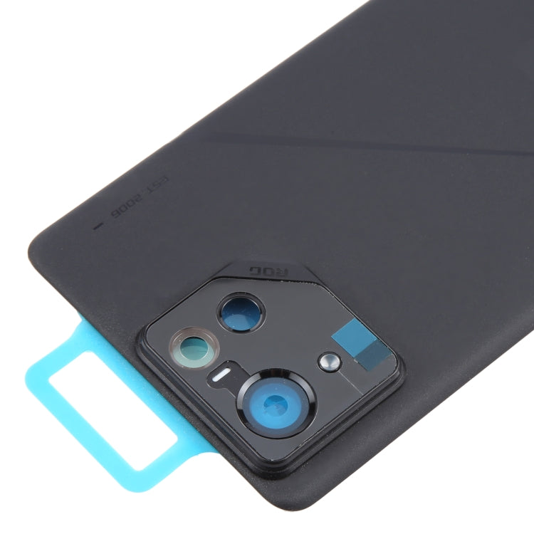 Pour Asus ROG Phone 8 Pro AI2401 AI2401_A Global Original Couvercle arrière de batterie en verre avec cadre d'appareil photo