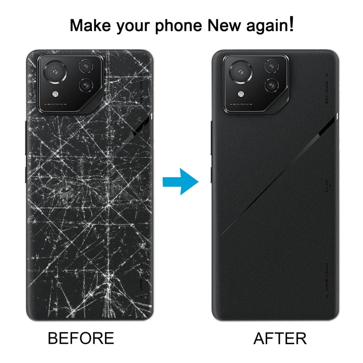 Pour Asus ROG Phone 8 Pro AI2401 AI2401_A Global Original Couvercle arrière de batterie en verre avec cadre d'appareil photo