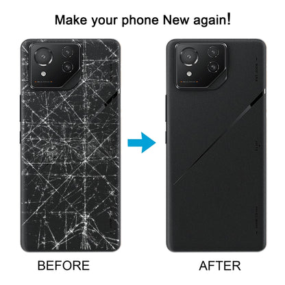 Pour Asus ROG Phone 8 Pro AI2401 AI2401_A Global Original Couvercle arrière de batterie en verre avec cadre d'appareil photo