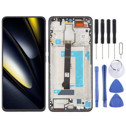 Pour Xiaomi Poco F6 Original LCD Screen Digitizer Assemblage complet avec cadre