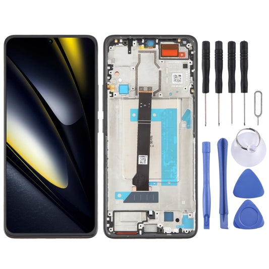 Pour Xiaomi Poco F6 Original LCD Screen Digitizer Assemblage complet avec cadre
