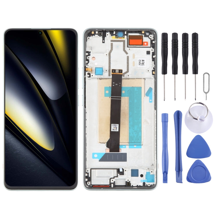 Pour Xiaomi Poco F6 Original LCD Screen Digitizer Assemblage complet avec cadre