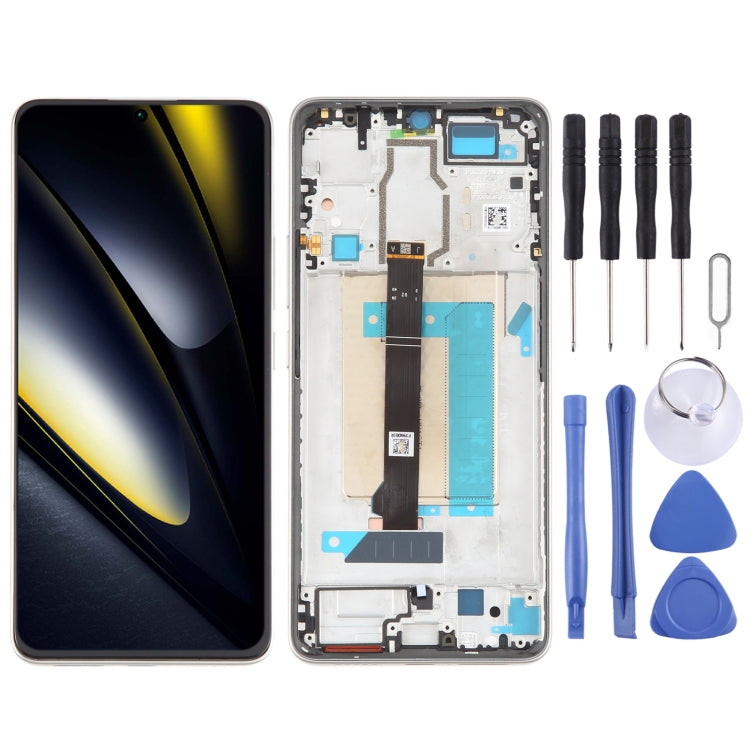 Pour Xiaomi Poco F6 Original LCD Screen Digitizer Assemblage complet avec cadre