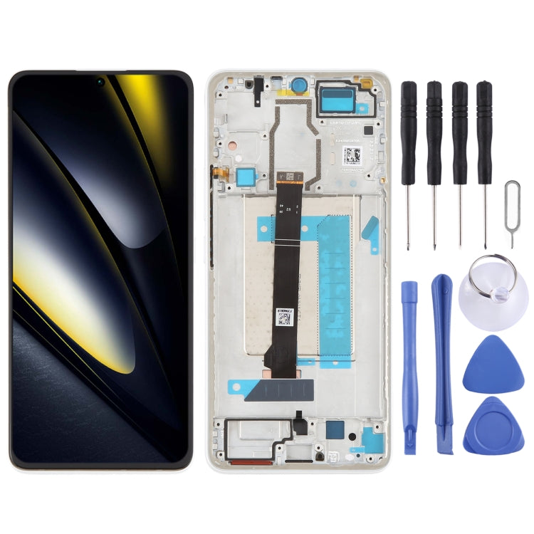 Pour Xiaomi Poco F6 Original LCD Screen Digitizer Assemblage complet avec cadre