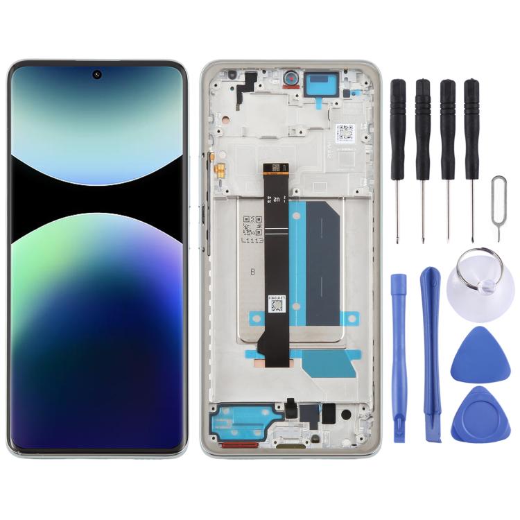 Pour Xiaomi Redmi Note 14 Pro + 5G Écran LCD d'origine numériseur assemblage complet avec cadre