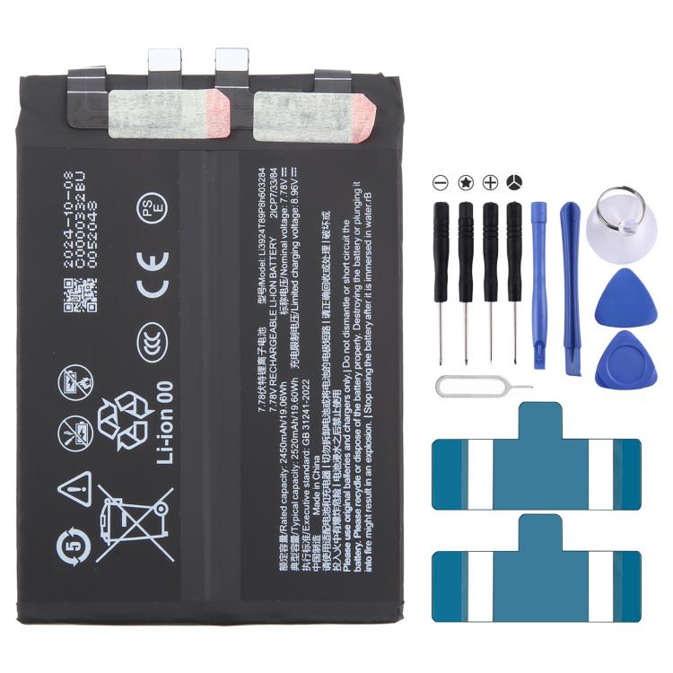 Batterie de remplacement pour ZTE Nubia Red Magic 8 Pro NX729J-S Li3924T89P8h603284 2520mAh