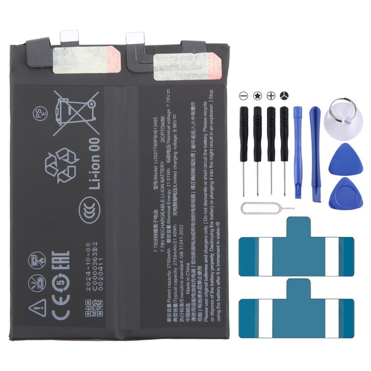 Batterie de remplacement pour ZTE Nubia Red Magic 9 Pro+ NX769J Li3927T89P8h613485 2700mAh