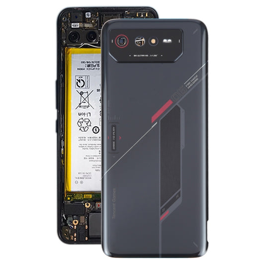 Pour Asus ROG Phone 6 AI2201-C AI2201-F Couvercle arrière de la batterie en verre avec câble NFC/Light