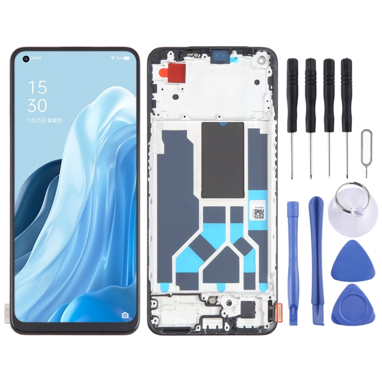 Écran LCD AMOLED d'origine pour l'assemblage complet du numériseur OPPO Reno7 SE 5G avec cadre