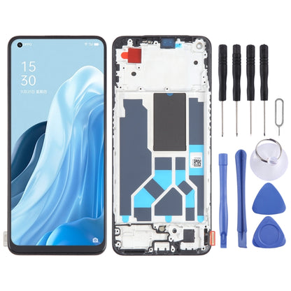 Écran LCD AMOLED d'origine pour l'assemblage complet du numériseur OPPO Reno7 SE 5G avec cadre